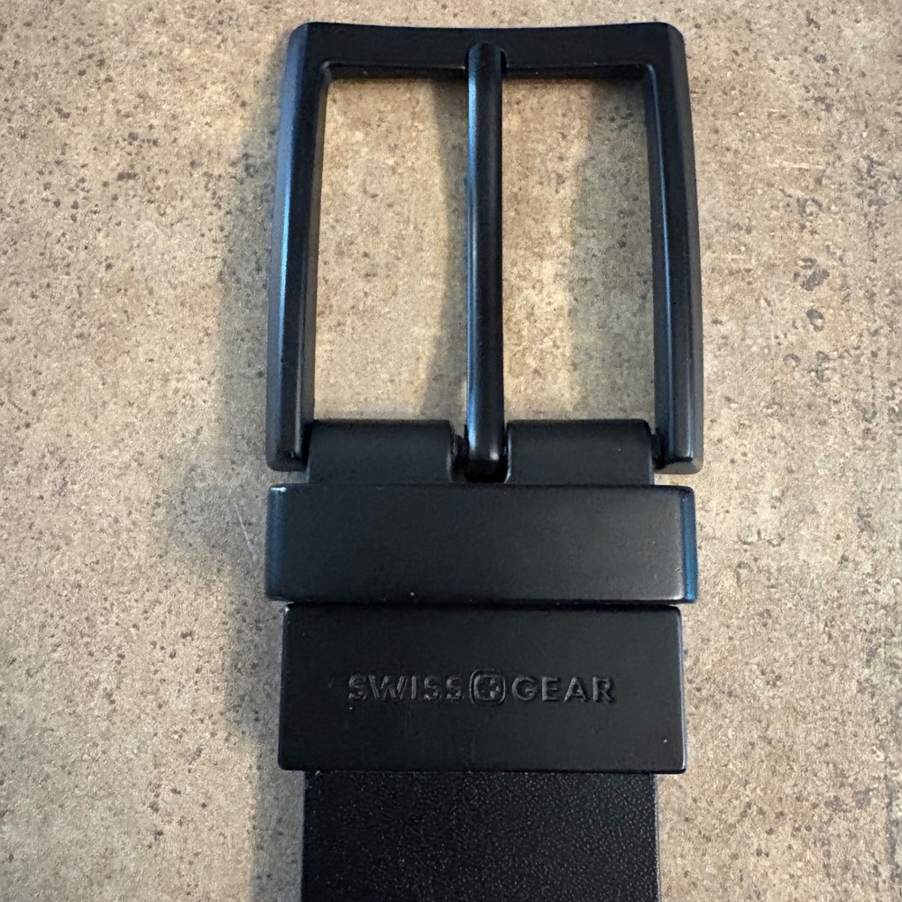 Swiss Gear Belt Black Casual Dress Belt Mens 47" (not including buckle)